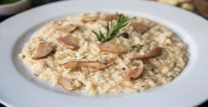 Ev yapımı porcini mantarlı risotto